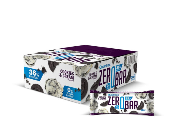 .Zero QBar Cookies & Cream 60gr x 12 Uds